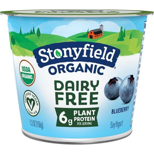 Stonyfield O'Soy Fruit On The Bottom Soy Yogurt Blueberry Organic