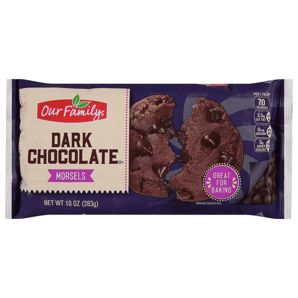 Our Family Dark Bittersweet Chocolate 60% Cocoa Morsels Baking Chips