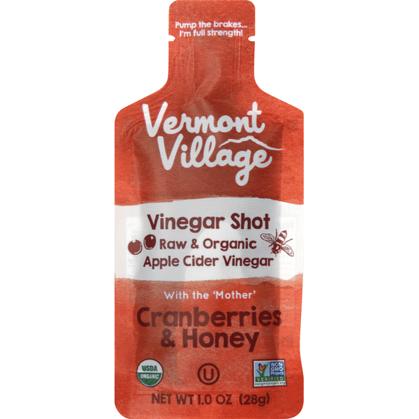 Vermont Village Vinegar Shot, Apple Cider, Cranberries & Honey