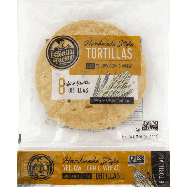 La Tortilla Factory Tortillas Corn Yellow And Wheat Hand Made Style Bag