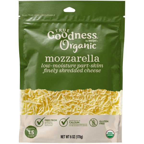 True Goodness Organic Shredded Mozzarella Cheese