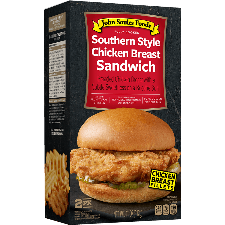 John Soules Foods Fully Cooked Southern Style Chicken Breast Sandwich
