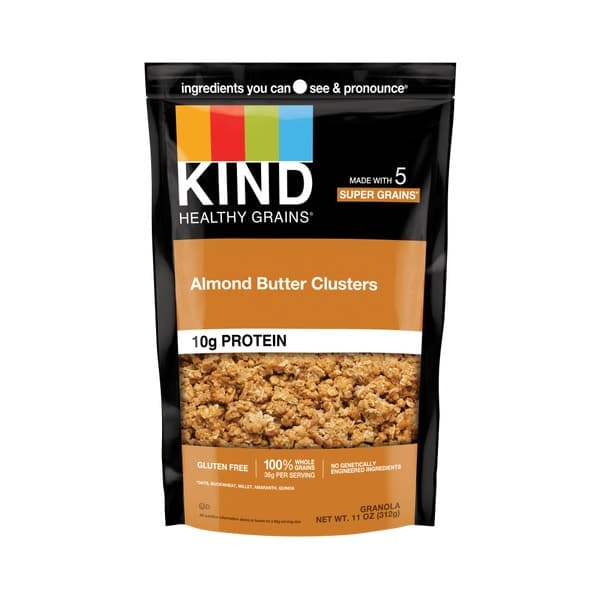Kind Granola Almond Butter Whole Grain Healthy Grains Gluten Free Pouch