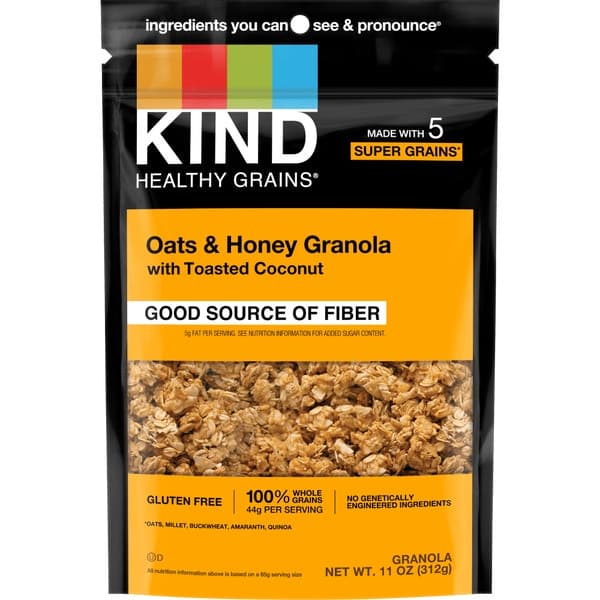 Kind Healthy Grains Clusters Granola Oats & Honey With Toasted Coconut