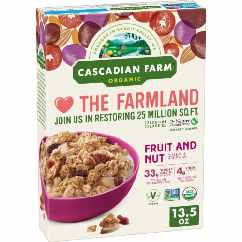 Is it Pescatarian? Cascadian Farm Organic Granola Fruit And Nut