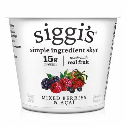 Is it Low FODMAP? Siggi’s Icelandic Skyr Nonfat Yogurt, Acai Mixed Berry
