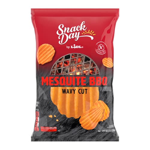 Snack Day By Lidl Mesquite Bbq Flavored Wavy Cut Potato Chips