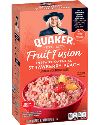 Quaker Fruit Fusion Instant Oatmeal Strawberry Peach