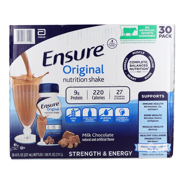 Ensure Original Nutrition Shake Milk Chocolate Flavor 30 Bottles