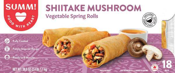 Summ! Shiitake Mushroom Vegetable Spring Rolls