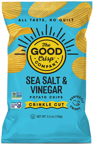 The Good Crisp Company Sea Salt & Vinegar Crinkle Cut Potato Chips