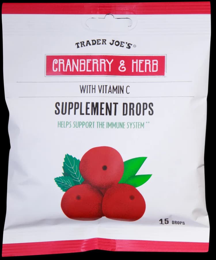 Trader Joe'S Cranberry & Herb With Vitamin C Supplement Drops