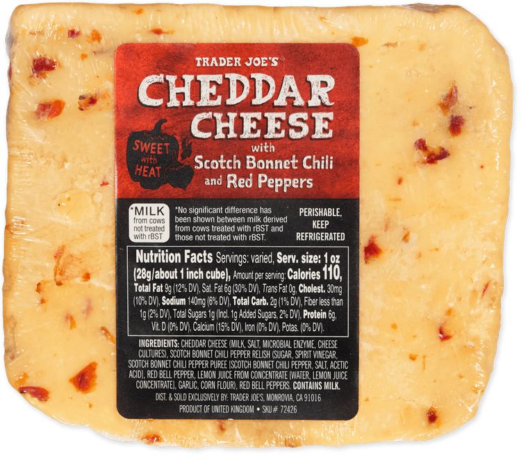 Trader Joe'S Cheddar Cheese With Scotch Bonnet Chili Peppers