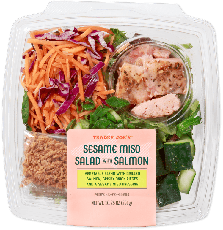 Trader Joe'S Sesame Miso Salad With Salmon