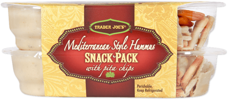 Trader Joe'S Mediterranean Hummus Snack Pack With Pita Chips
