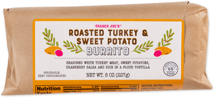 Trader Joe'S Roasted Turkey & Sweet Potato Burrito