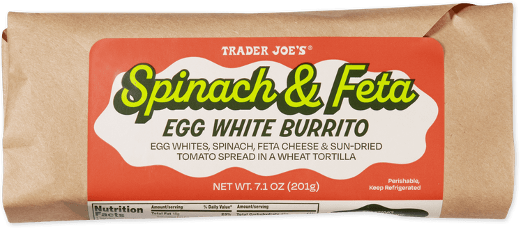 Trader Joe'S Spinach & Feta Egg White Burrito