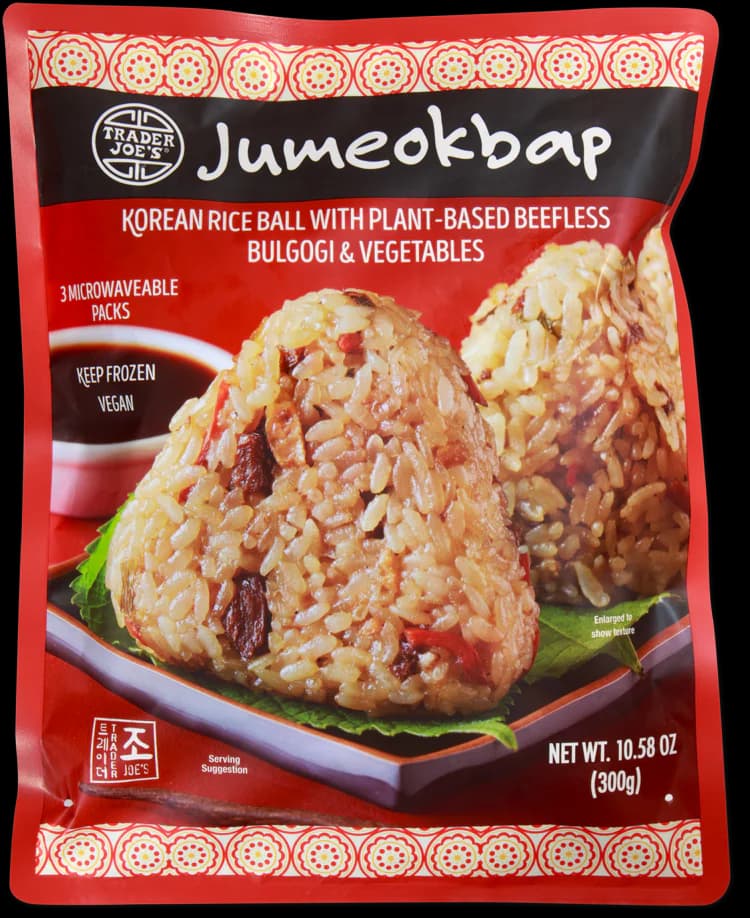 Trader Joe'S Jumeokbap Korean Rice Ball With Plant-Based Beefless Bulgogi & Vegetables