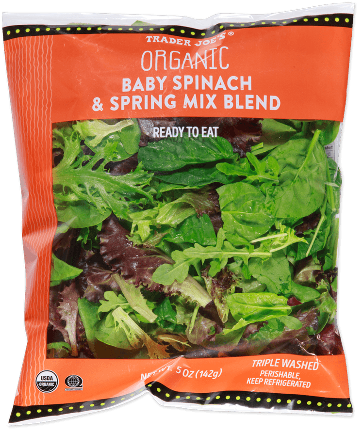 Trader Joe'S Organic Baby Spinach & Spring Mix Blend