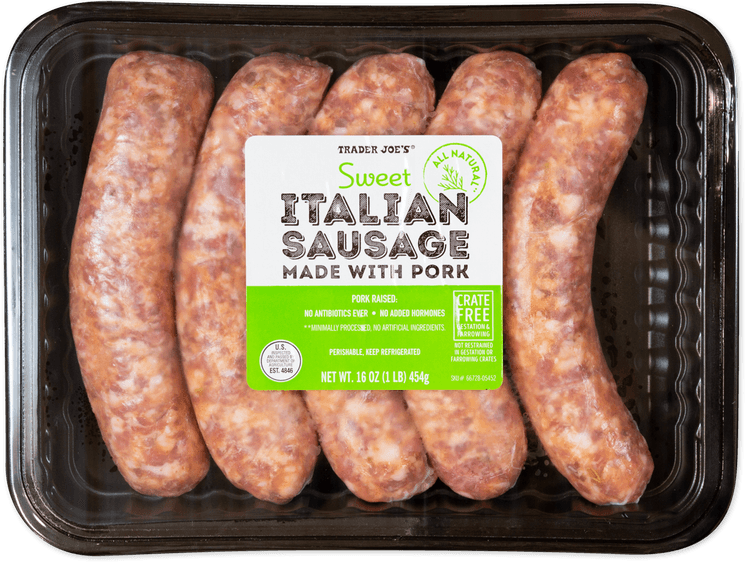 Trader Joe'S Sweet Italian Sausage Made With Pork