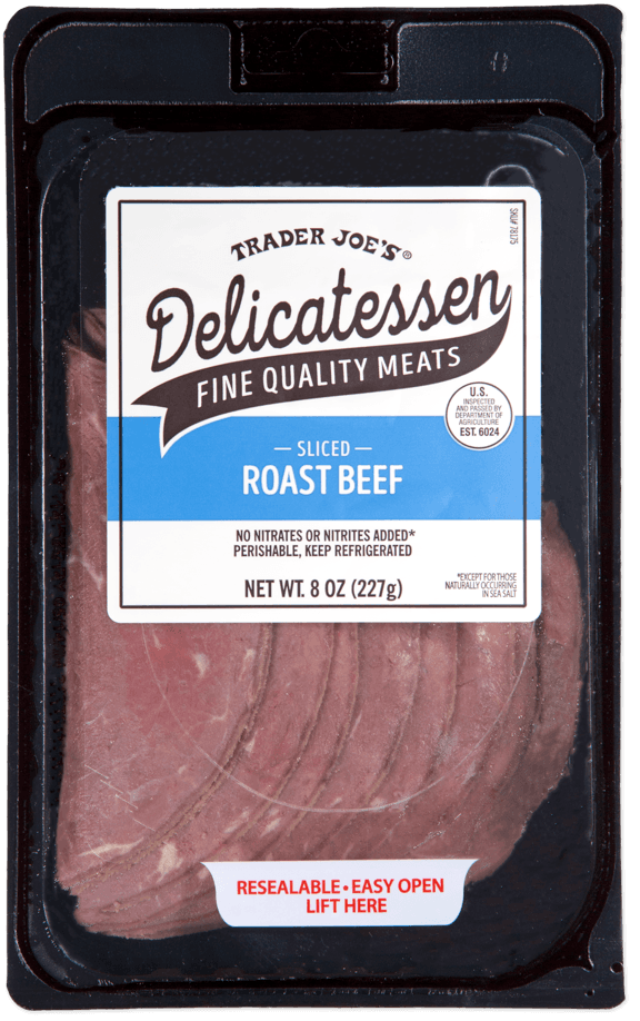 Trader Joe'S Delicatessen Fine Quality Meats Sliced Roast Beef