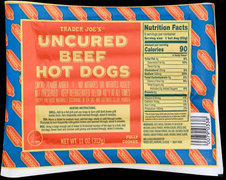 Trader Joe'S Uncured Beef Hot Dogs