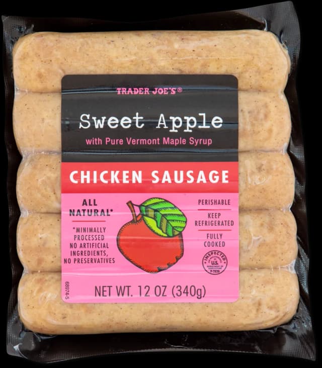Is it Pescatarian? Trader Joe's Sweet Apple With Pure Vermont Maple Syrup Chicken Sausage