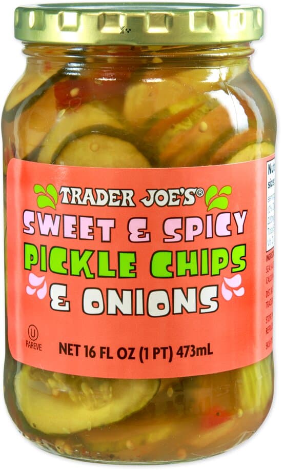 Trader Joe'S Sweet & Spicy Pickle Chips & Onions