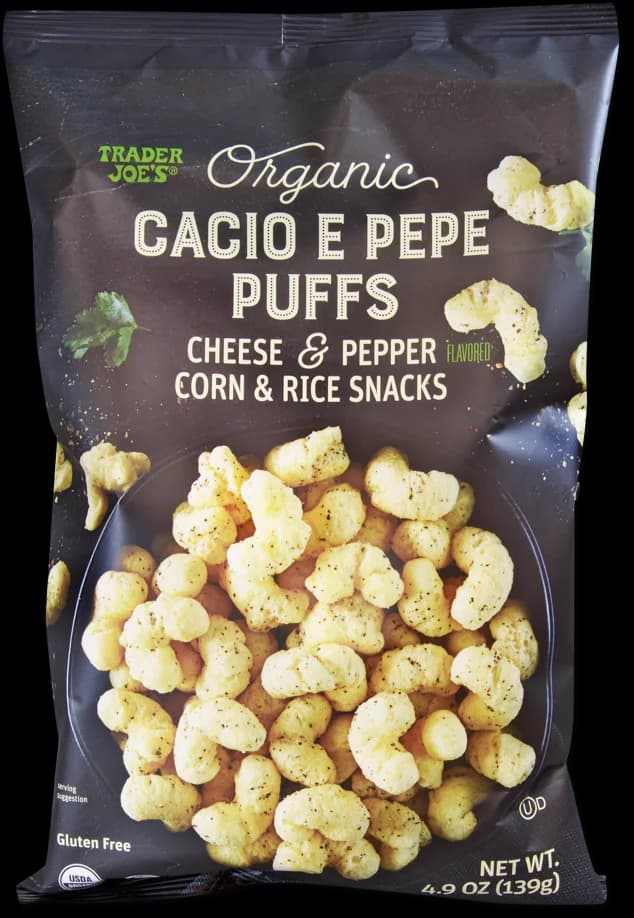 Trader Joe's Organic Cheese & Pepper Cacio E Pepe Puffs