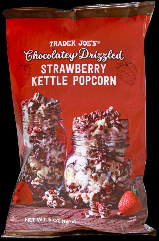 Trader Joe'S Chocolatey Drizzled Strawberry Kettle Popcorn