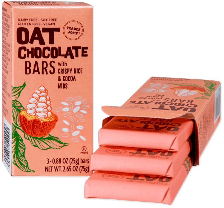Trader Joe'S Oat Chocolate Bars With Crispy Rice & Cocoa Nibs