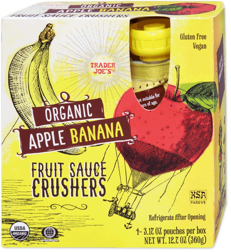 Trader Joe'S Organic Apple Banana Fruit Sauce Crushers
