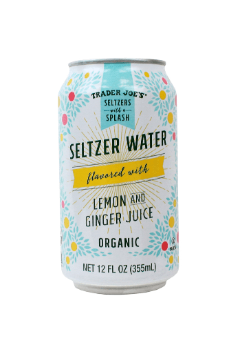 Trader Joe'S Seltzer Water Flavored With Lemon And Ginger Juice