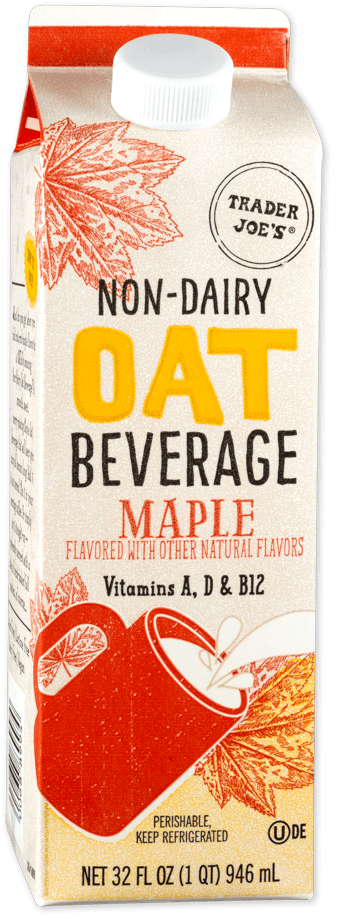 Trader Joe'S Non-Dairy Oat Beverage Maple Flavor