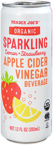 Trader Joe'S Organic Sparkling Lemon + Strawberry Apple Cider Vinegar Beverage