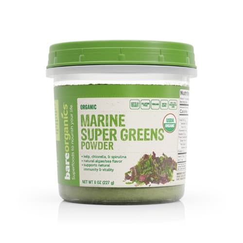 Bareorganics Marine Super Greens Raw Powder