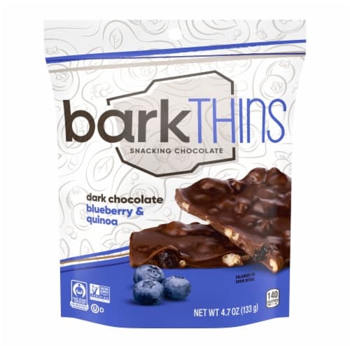Barkthins Snacking Chocolate Dark Chocolate Blueberry With Quinoa Crunch