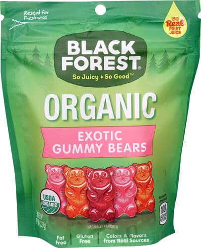 Black Forest Organic Exotic Gummy Bears Grapefruit, Blood Orange, Blueberry-Pomegranate