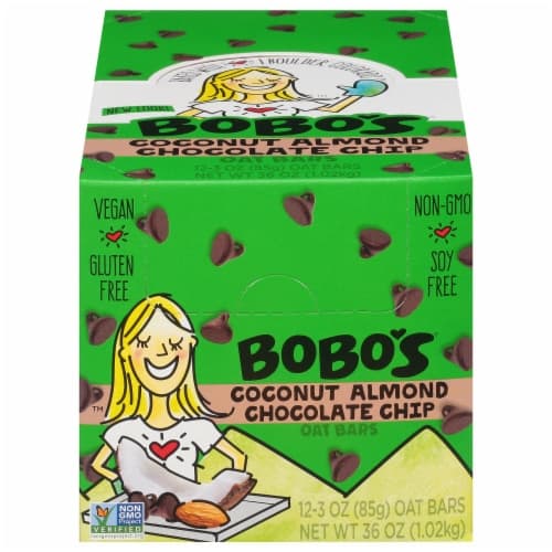 Bobo'S Gluten Free Oat Bar Coconut Almond Chocolate Chip