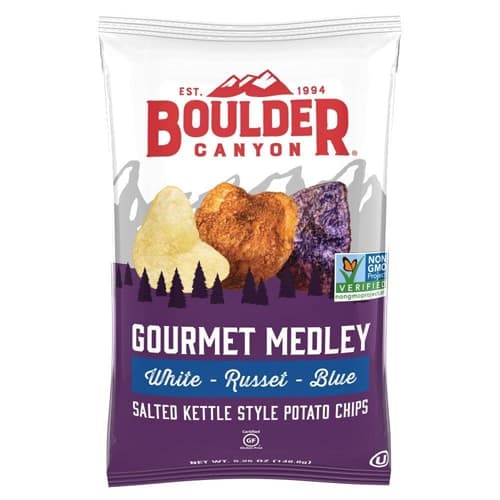 Boulder Canyon Potato Chips Salted Kettle Style Gourmet Medley