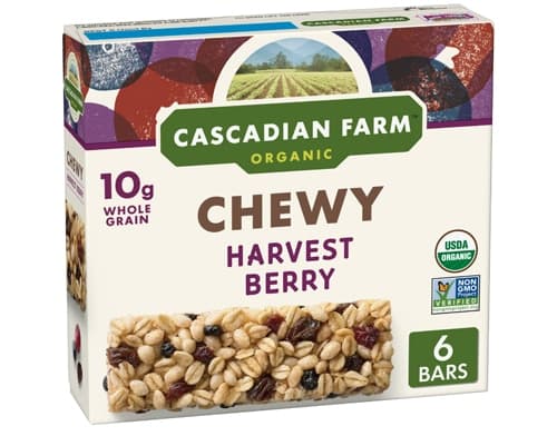 Cascadian Farm Organic Chewy Granola Bars Harvest Berry