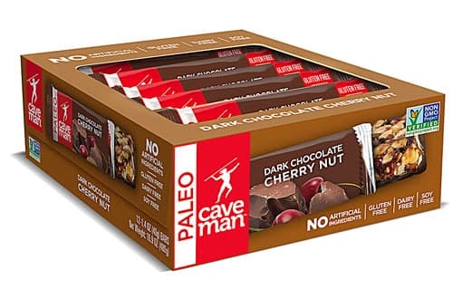 Caveman Foods Nutrition Bars Gluten Free Paleo Dark Chocolate Cherry Nut