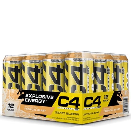 Cellucor C4 Original On The Go Carbonated Energy Drink Tropical Blast