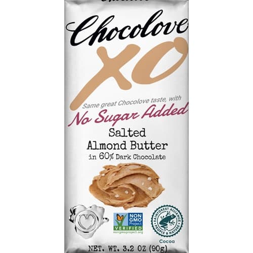 Chocolove No Sugar Added Salted Almond Butter In 60% Dark Chocolate Bar