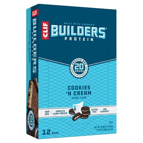 Clif Bar Builders Plant-Based Protein Bars Cookies And Cream