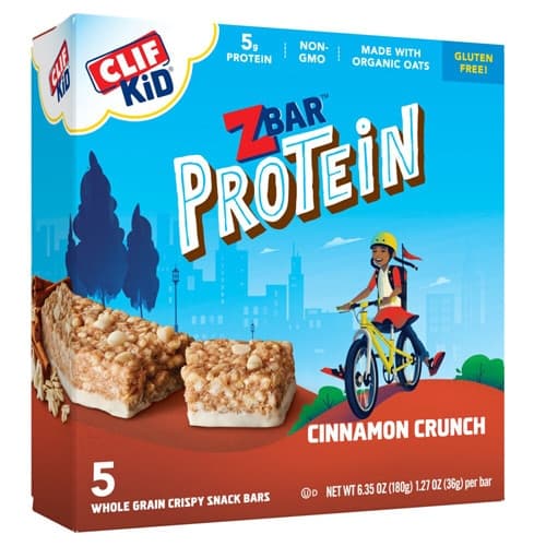 Clif Bar Gluten Free Kid Zbar Protein Bars Cinnamon Crunch