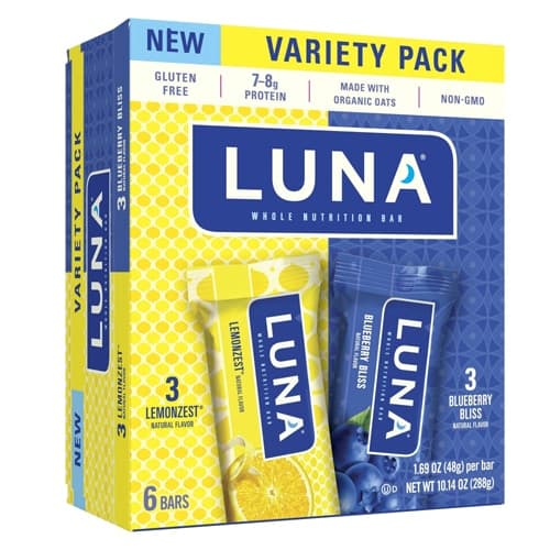 Clif Luna Bar Variety Pack - Lemonzest & Blueberry Bliss