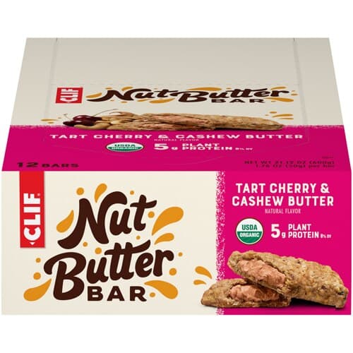 Clif Organic Nut Butter Bar Tart Cherry & Cashew Butter - Each / Pack Of 12Clif Organic Nut Butter Bar Tart Cherry & Cashew Butter