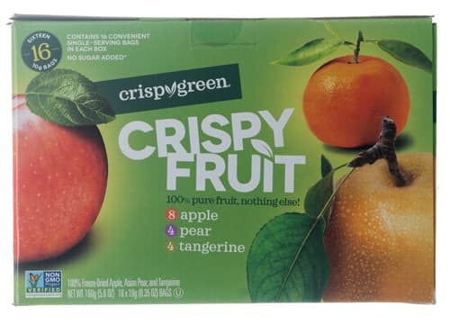 Crispy Green 100% Freeze Dried Fruit Variety Pack Apple, Pear, Tangerine