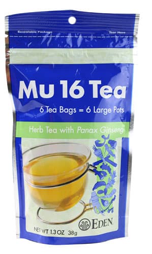 Eden Foods Mu 16 Tea With Panax Ginseng